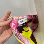 Delfi Collective Floral Pleated Midi Dress Size Small Pink Yellow Bustier Photo 5
