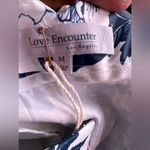 Love Encounter Los Ángeles floral tropical white/ blue pant with pockets size M Size M Photo 3