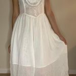 Free People New Romantics collection dainty lace halter tie white dress S Photo 0