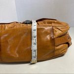FRANCESCO BIASIA Saddle Style Handbag Mustard Color 14X5.5X7, Genuine Leather Photo 8