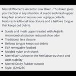 Merrell  Accentor Low Hiking Boots Dark Earth Blue Lace up size 7.5 Photo 9