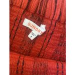 Sundry  3 Womens Large Red Tiered Skirt Boho Photo 3