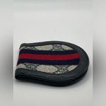 Gucci Coin Purse GG Coated Brown Canvas Web Navy & Red Stripe - Vintage Photo 8