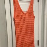 NWT Uncharted Threads Size XL Coral Stretchy Knit Crochet Terry Cover Up Dress Pink Photo 2