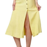 Free People POPPY BUTTER YELLOW LINEN SKIRT Photo 0