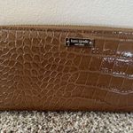 Kate Spade LARGE CONTINENTAL ZIP AROUND LEATHER WALLET CLUTCH COGNAC BROWN Photo 3