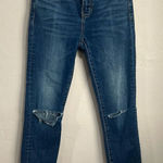 Current/Elliott Current Elliott Jeans Womens 26 Skinny Stiletto Mid Rise Distressed Knee Stretch Photo 0
