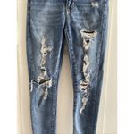 American Eagle Women's 2 Next Level Stretch Skinny Jean Distressed Denim Photo 5