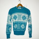 White Stag Vintage Winter Knit Sweater Womens Size Large Fair Isle Snowflake Ski Photo 2