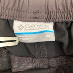 Columbia Leaves Print Nylon Drawstring Shorts Women M Gray Athletic Outdoor Y2K Photo 4