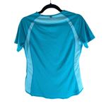 Nike  Dri-Fit Womens Athletic Short Sleeve Shirt Turquoise Blue Size M Photo 3