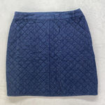 Brooks Brothers Red Fleece skirt Womens 10 Quilted Denim side zip Photo 0