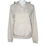 Aeropostale Y2K XL Spell Out Hoodie Sweatshirt Henley Front Juniors Neutral Photo 3