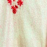 Bella Tu Pink White Floral Embroidered Beaded V Photo 4