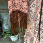 American Rag  Floral Kimono in Pink and Brown S/M Photo 2