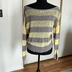 I Heart Ronson Yellow & Gray Crop Sweater Photo 3