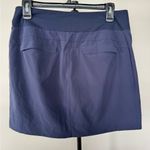 Athleta  Navy Blue Skort with Zipper Pockets Built in Shorts size 8 Photo 2
