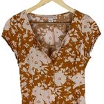Band of Gypsies  Mini Dress Womens S Brown Floral Button Front Boho Cottagecore Photo 1