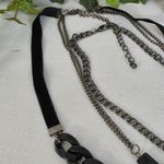 Oxidized Silver and Black Multi Media 2 Piece Necklace Set Photo 2