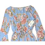 Billabong Sittin Pretty Blue Floral Romantic Romper SMALL Boho Cottagecore NWT Photo 3