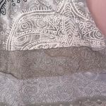 Desigual  Gray and White Patterned Boho Skirt Photo 1