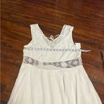 Free People  Summer Feeling White Embroidered Ivory Cream Dress Size Large NWT Photo 13