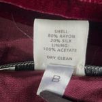 Loft Burgundy Velvet Blazer – Cranberry Wine, Size 16, Rayon/Silk Blend Photo 5