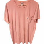 PINK - Victoria's Secret Victorias Secret Pink Medium Crewneck Pocket Short Sleeve Tshirt‎ Photo 0