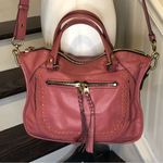 orYANY Dusty Rosy Tumbled Leather Top Handle Crossbody Strap Satchel Photo 1