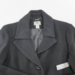 Worthington Black Wool Blend Button Front Winter Dress Coat Size Large NWT Photo 2