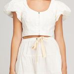 Ulla Johnson NWT Kalena cotton poplin crop top in White Photo 1