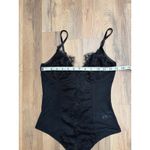 Lulus Black Lace Bodysuit Sheer Mesh Panel Adjustable Straps Size S Photo 6