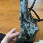 Dooney & Bourke Gray Canvas Black Leather Trim D&B Logo Tote Purse Photo 6