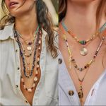 Free People  Multicolor Sea Shell Layering Necklace Ariana Ost Photo 1