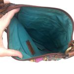 Fossil Vintage Graphic  Cotton Leather Boho Hippie Bag Photo 6