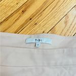 Tibi  Agathe Off Shoulder Top Structured Cotton Buckle Tie Sleeve Beige Size 6 Photo 2