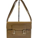 Fendi Vintage Square Flap Tan Leather Shoulder Bag Photo 0