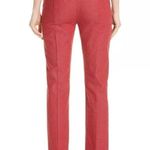 Diane Von Furstenberg  Red Pants High Waist Tapered Leg Skinny Ankle Size 8 Photo 1