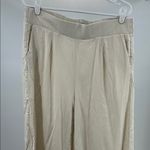 Torrid  Wide Leg linen blend cropped capri Pants Cream L 12 summer vacation work Photo 2