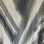 Simply Vera, Vera Wang Simply Vera Vera Wang Gray Frayed Striped Textured Handkerchief T Shirt Photo 9