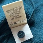 Max Studio NWOT   M Blue Ruffle High Neck Blouse Smocked Cuff Balloon Sleeve Top Photo 9