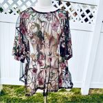 SheIn  Vacay Sheer Floral Mesh Plus Size Top Photo 5