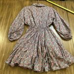 Tish Cox cotton Merry & Me Floral Cinched Waist Fit Flare Mini Dress Red Fall XS Photo 13