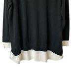 J Jill Mixed 2X Media Layered Sweater Black Cream Photo 6
