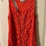 Bright hot pink daisy crochet Tank Top size large Photo 0