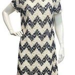 Talbots Women’s 8P Crochet Embroidered Lace Shift Chevron Lined Dress Photo 0