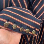 Free People  "Tucked Away" Blazer Blue/Red/Tan Stripes-XS Photo 2