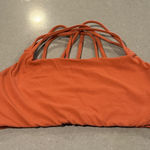 Athleta  Orange Strappy Sports Bra Medium Athletic Workout Yoga Fitness Photo 0