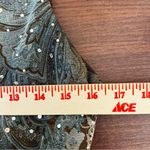 VTG AGB Dress Brown Blue Floral Sparkle Fairycore Y2K Size 8 Flapper Photo 9