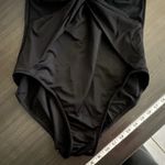 MiracleSuit  Women's Swimsuit Size 16‎ Black Rock Solid Twister One Piece Photo 2